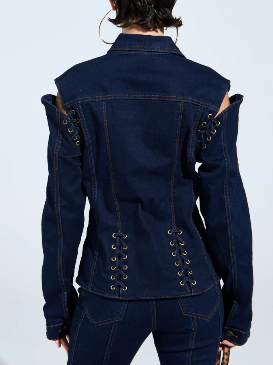 FLARE DENIM TWO PIECES SET