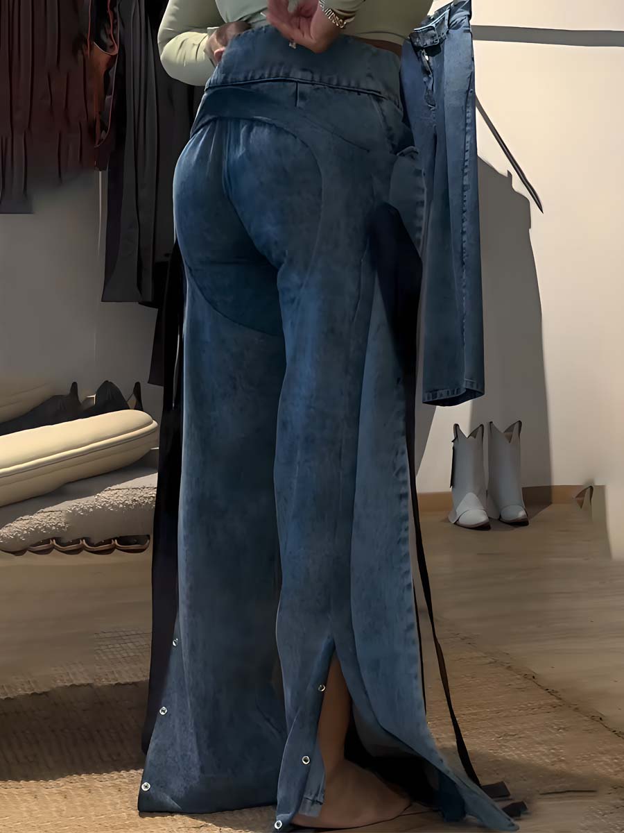 Fashion Denim High Waist Pants