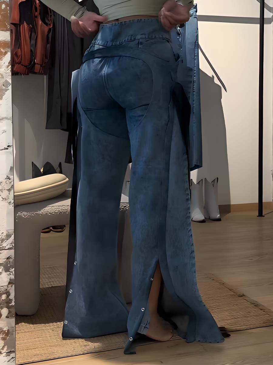 Fashion Denim High Waist Pants