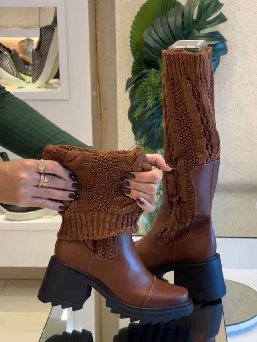 Autumn Blend Knitted Boots