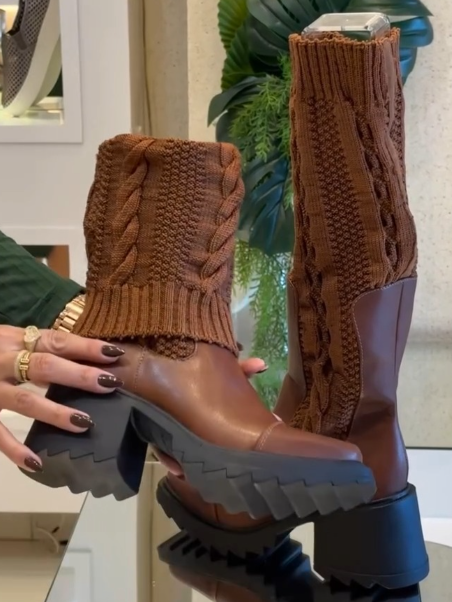 Autumn Blend Knitted Boots