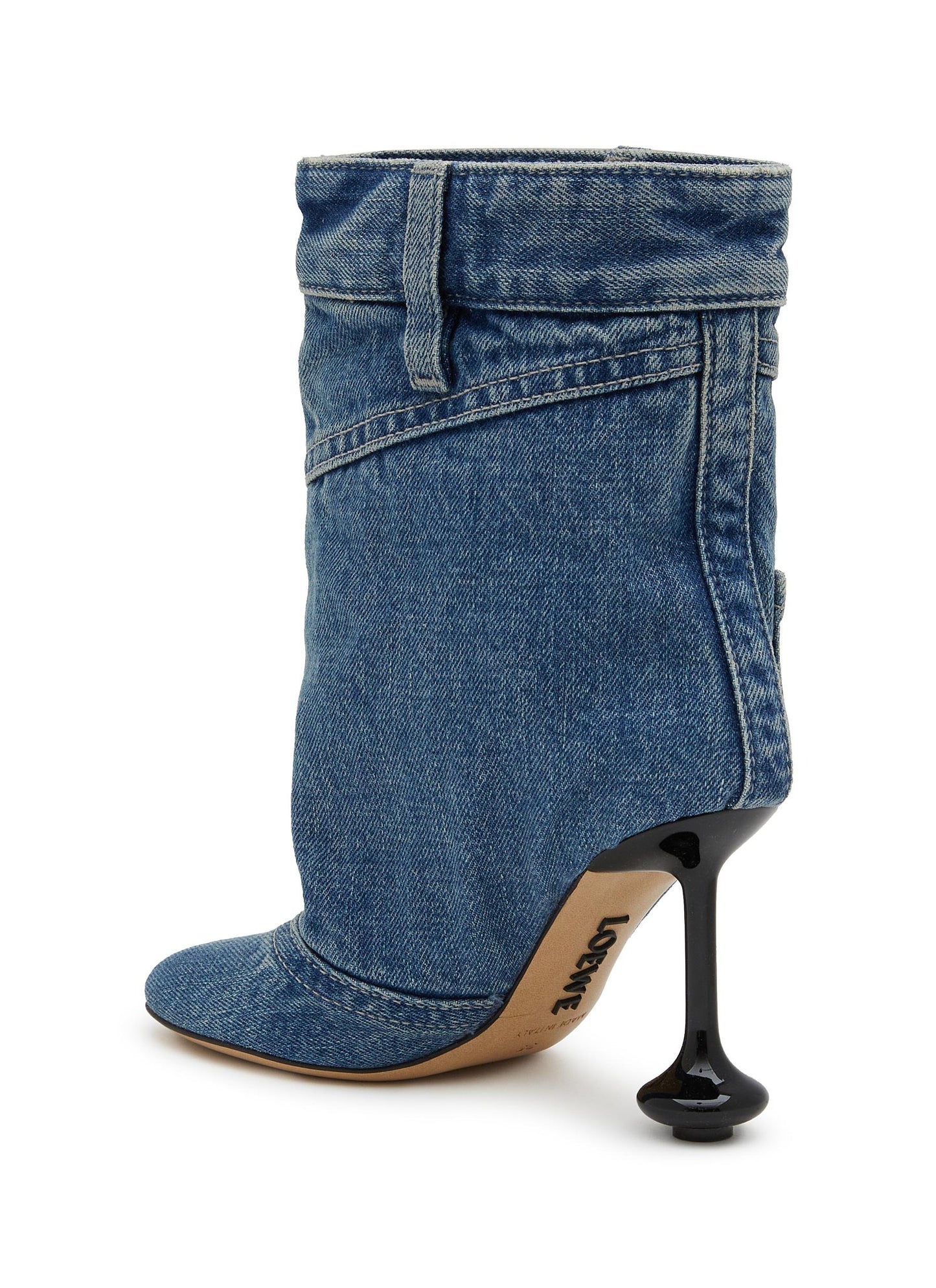 Denim Dream Sculpted Heel Boots