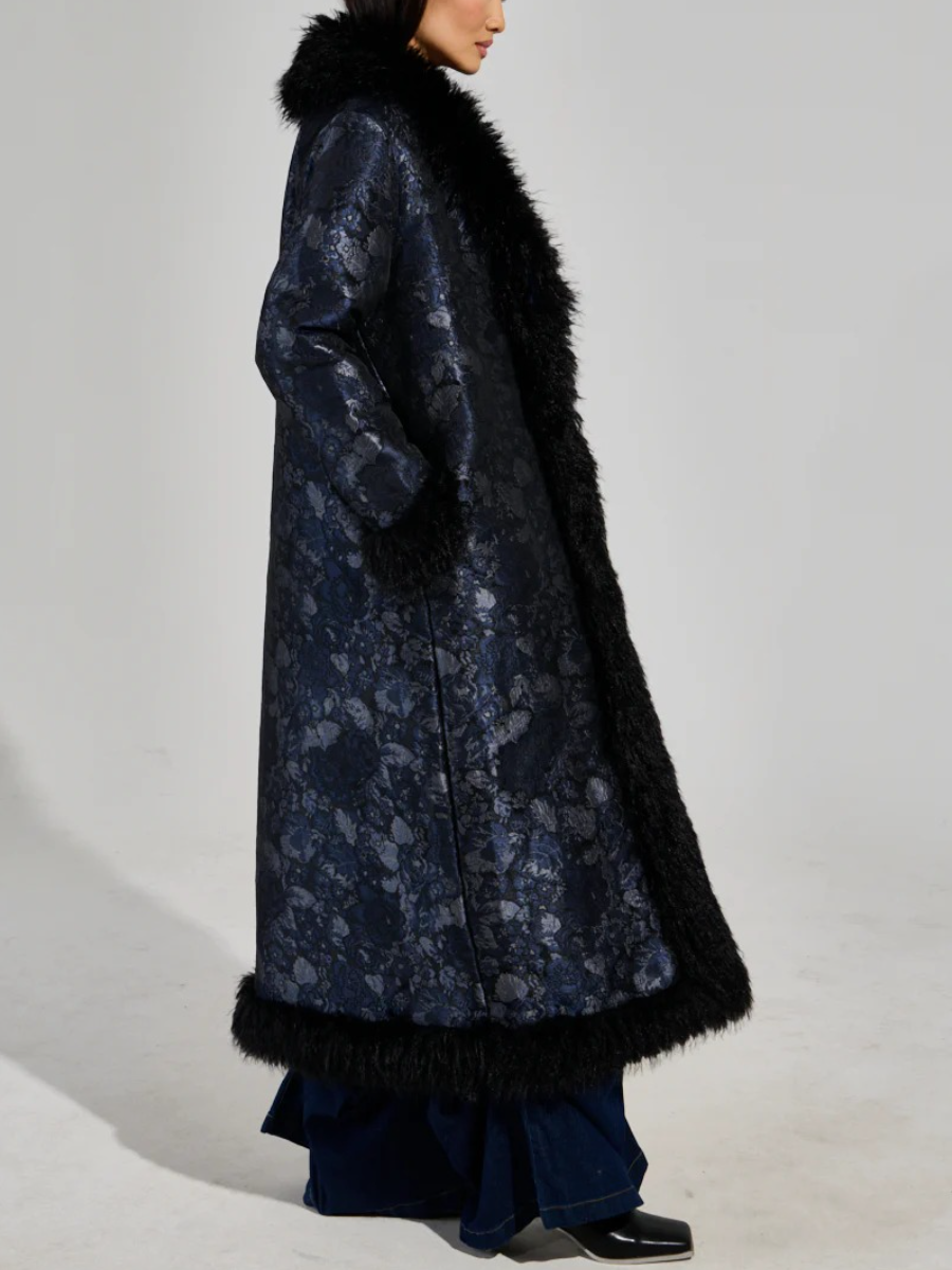 WILD CARD BROCADE TRENCH COAT