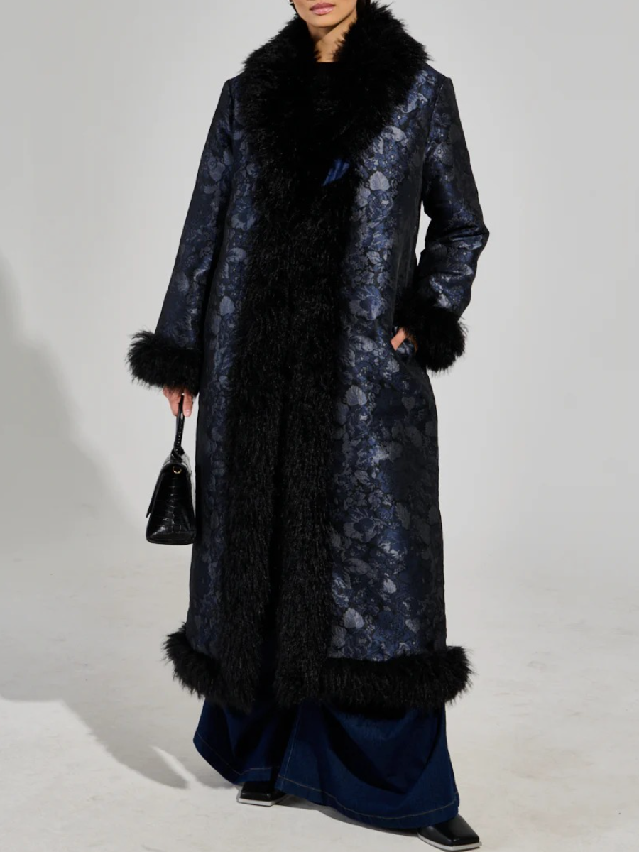 WILD CARD BROCADE TRENCH COAT