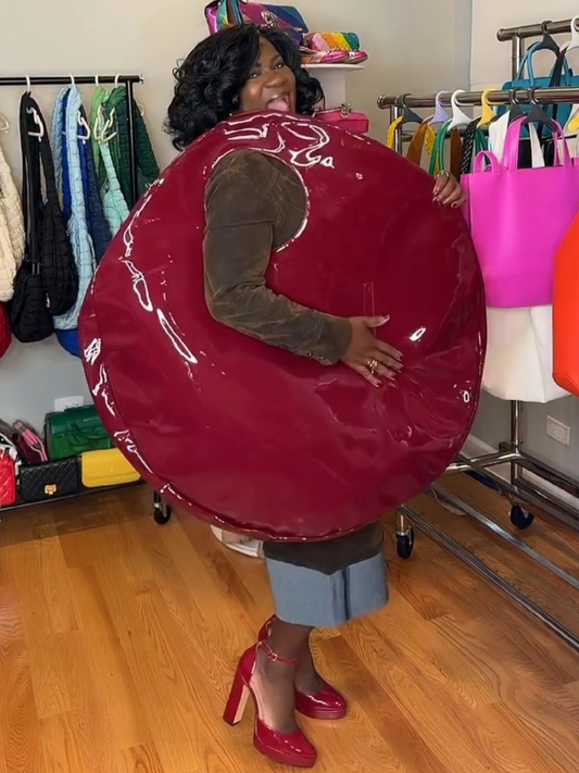 LUXURY PATENT OVERSIZED TOTE