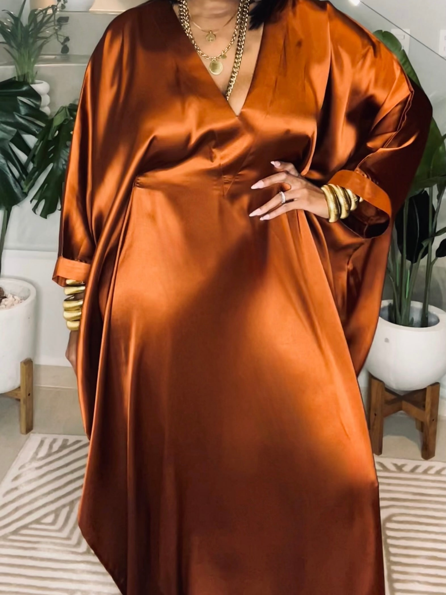 Women's Multicolor Loose Maxi Dress