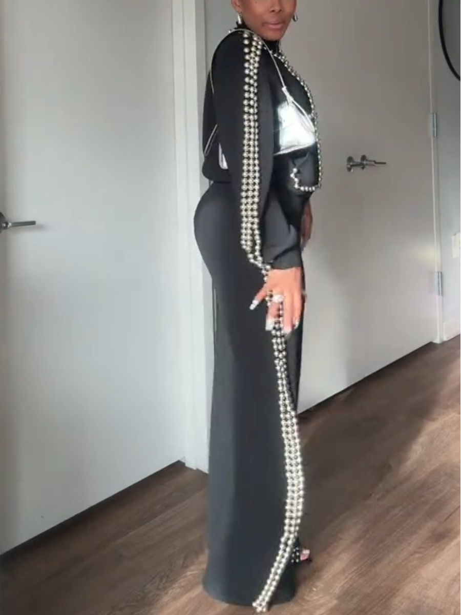 BLACK BALLS TO THE WALL ZIP UP SWEATSUIT