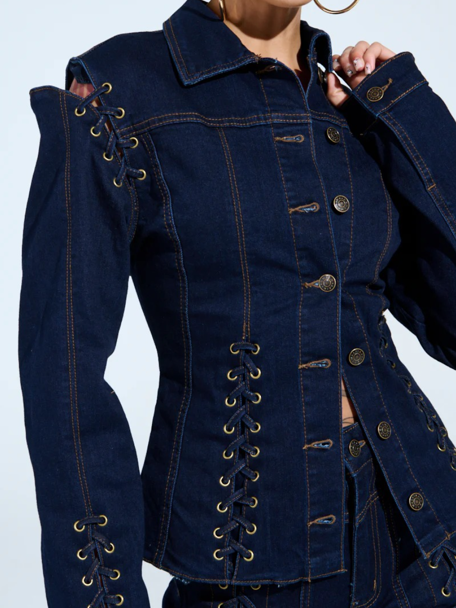 FLARE DENIM TWO PIECES SET