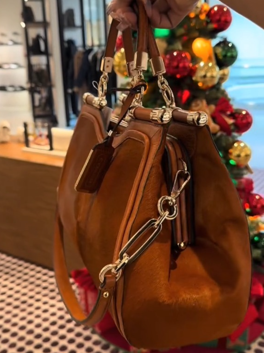 MADISON MIXED HAIRCALF CARRIE SATCHEL