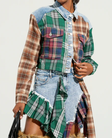 Fab Plaid Jacket & Skirt Set