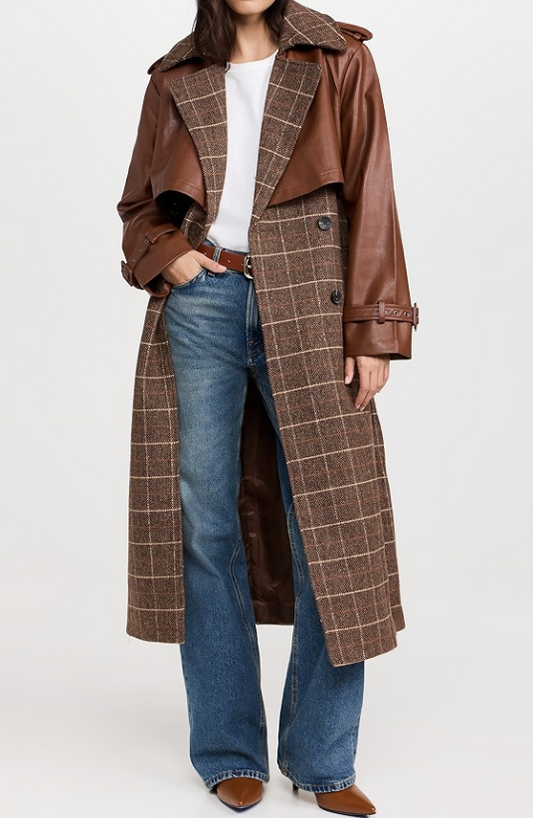 Oversized Maxi Combo Trench Coat