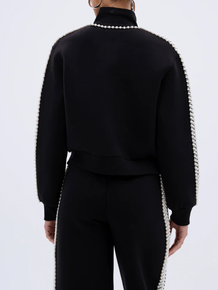PEARL GIRL ZIP UP SWEATSHIRT SUIT