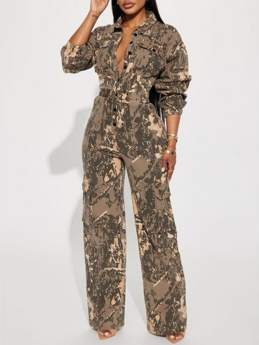 Lowkey Camouflage Cargo Jumpsuit