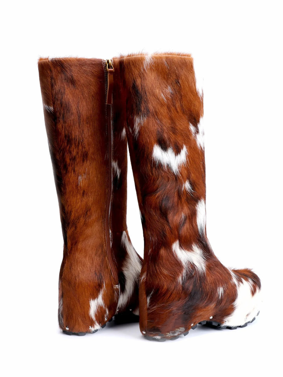 LUXE CALF HAIR KNEE-HIGH BOOTS