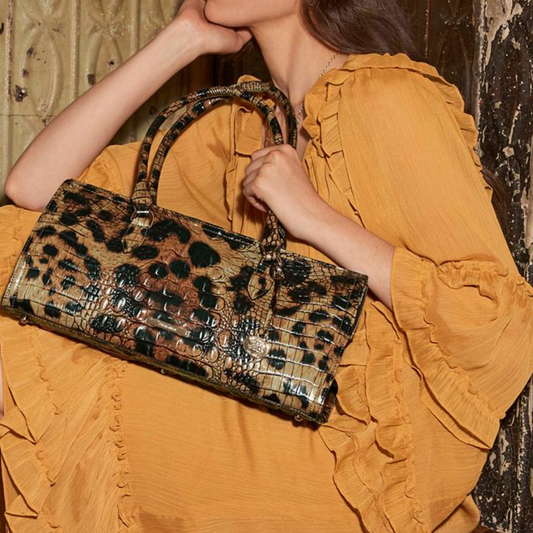 Large Golden Lynx Satchel Bag