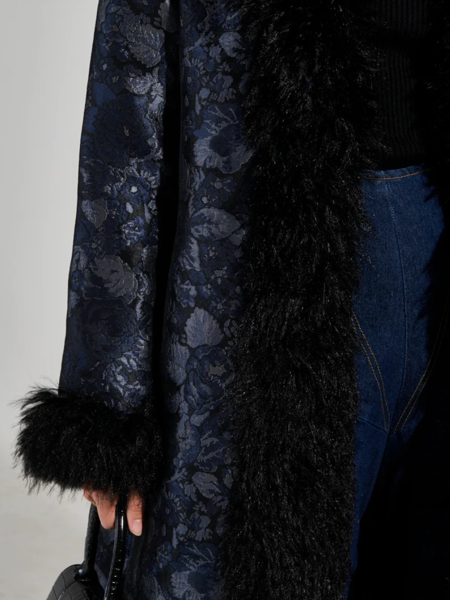 WILD CARD BROCADE TRENCH COAT