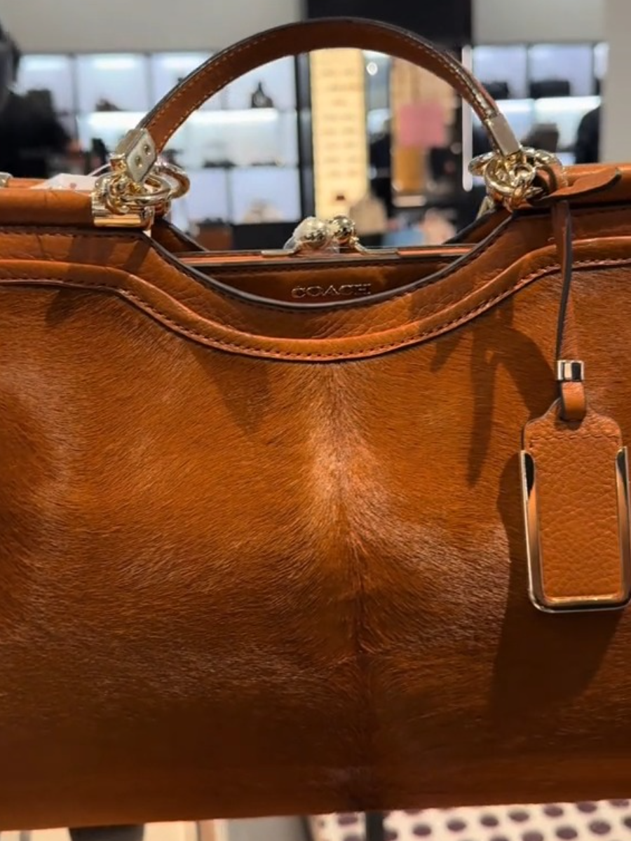 MADISON MIXED HAIRCALF CARRIE SATCHEL