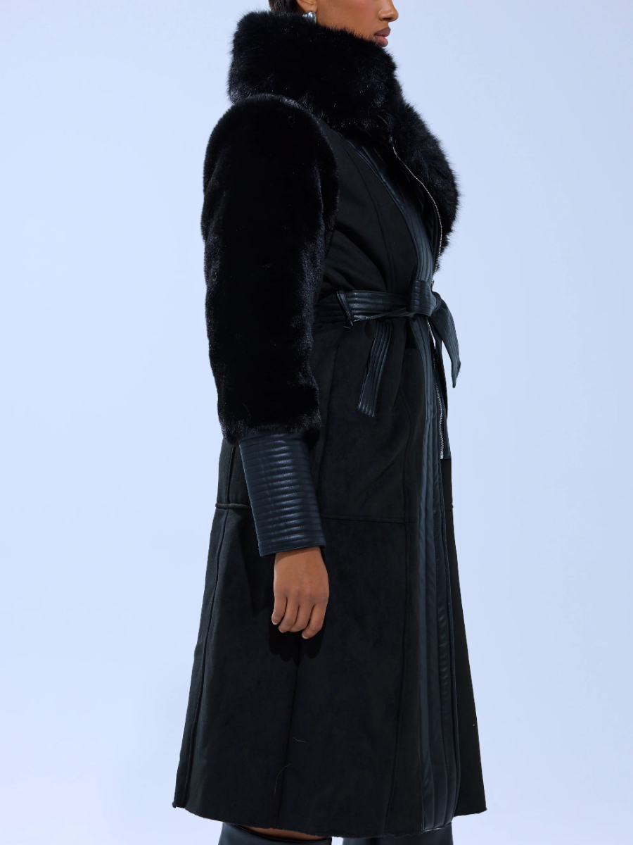 GOODIE MIXED MEDIA COAT