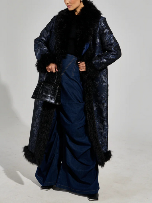 WILD CARD BROCADE TRENCH COAT