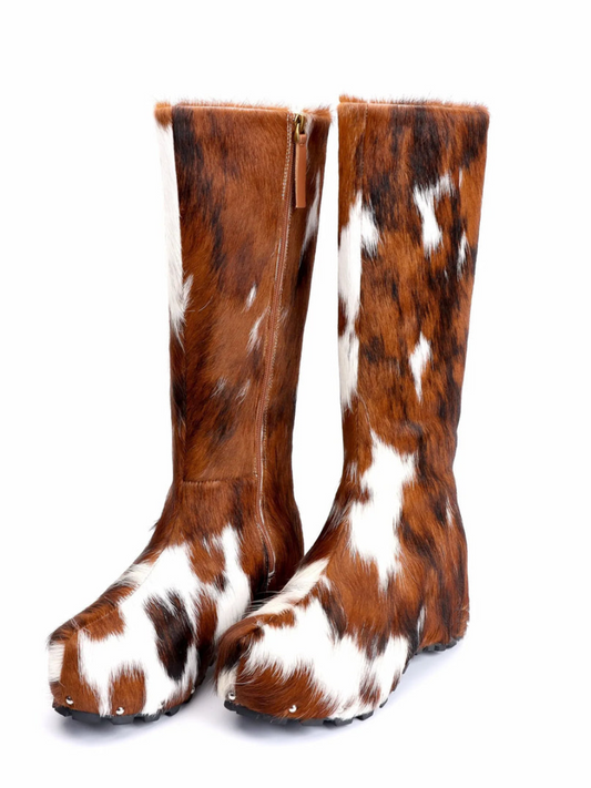 LUXE CALF HAIR KNEE-HIGH BOOTS
