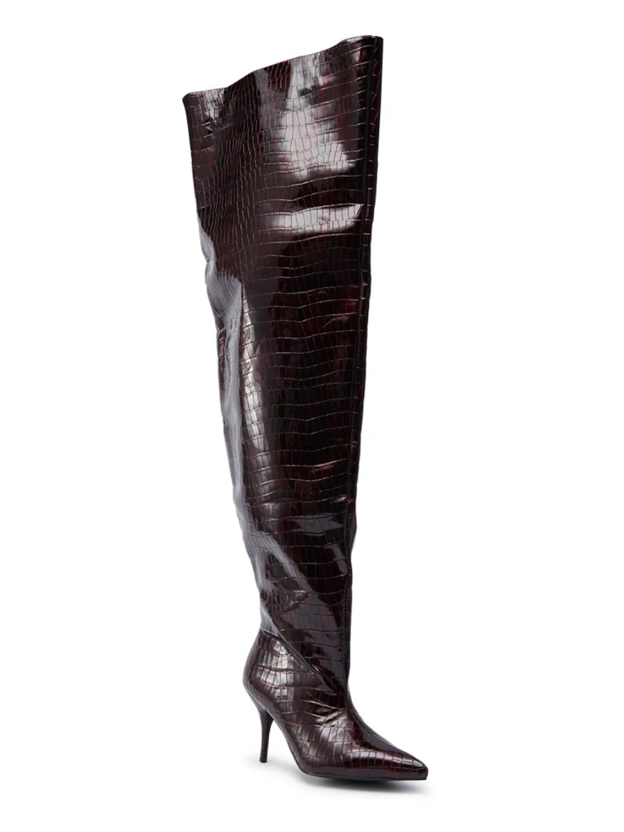MULTICOLOR SNAKE THIGH HIGH BOOT