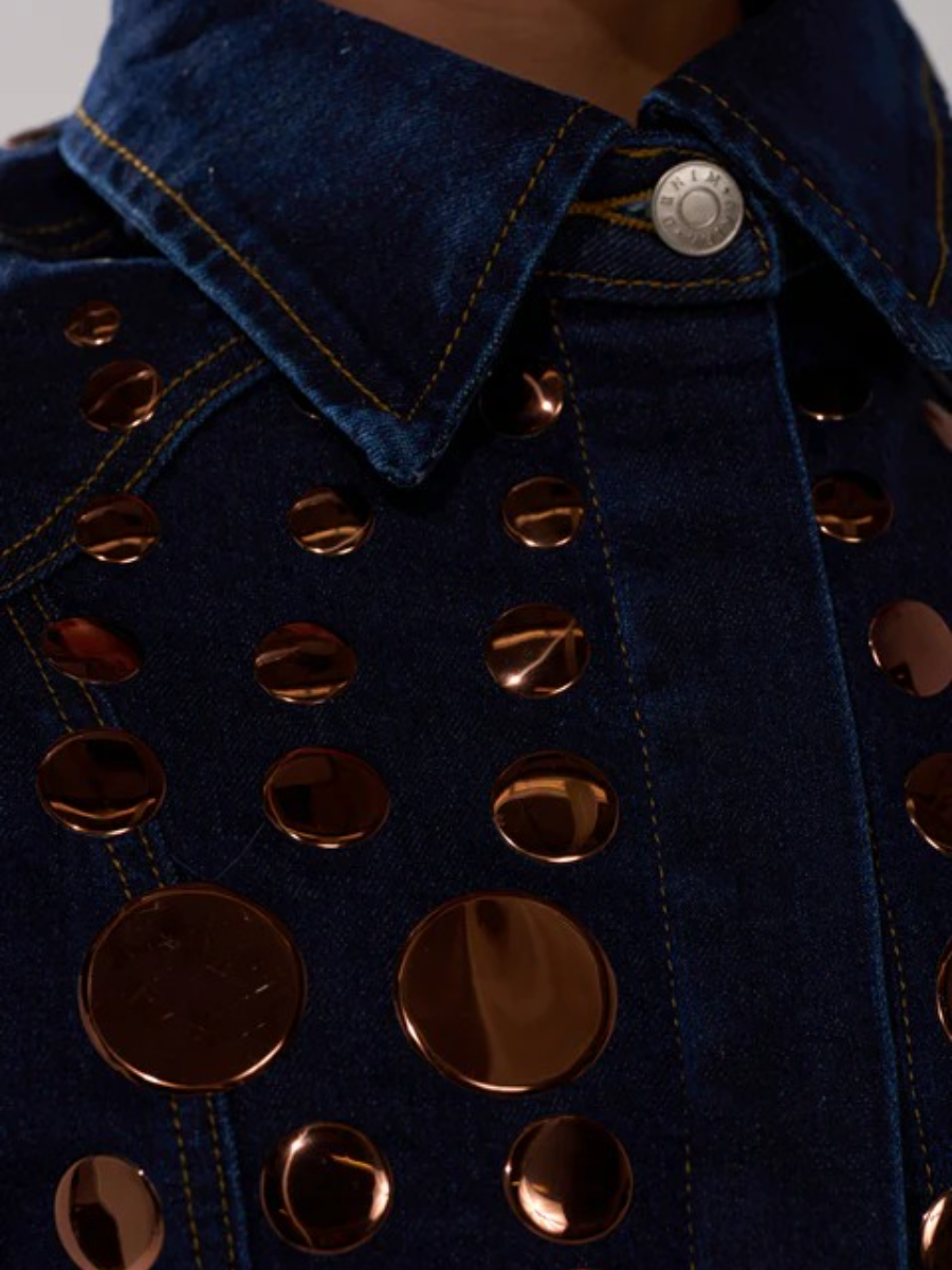 STUDS EVERYWHERE RELAXED DENIM SUIT