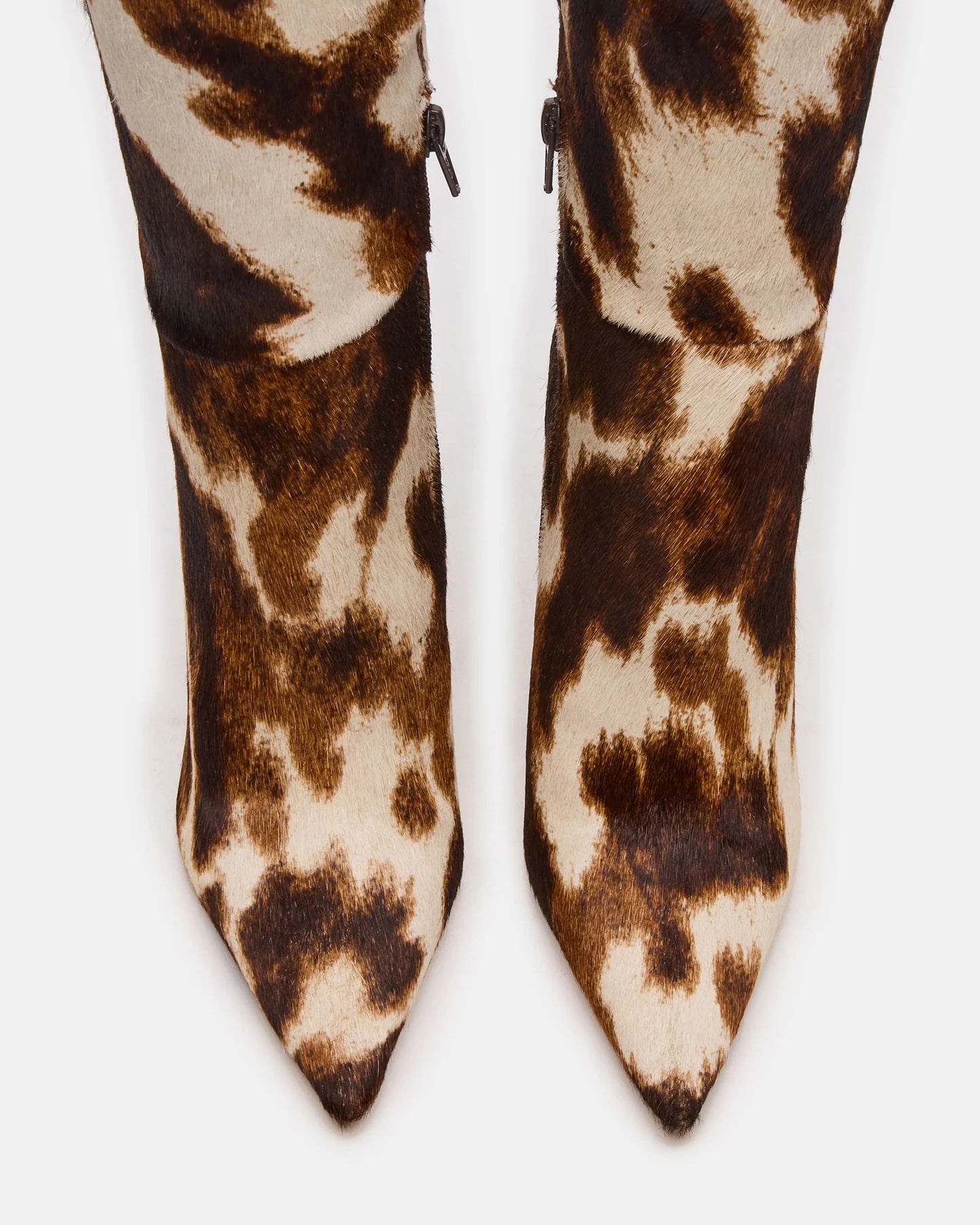 Brown Cow Print Wide Calf Boot