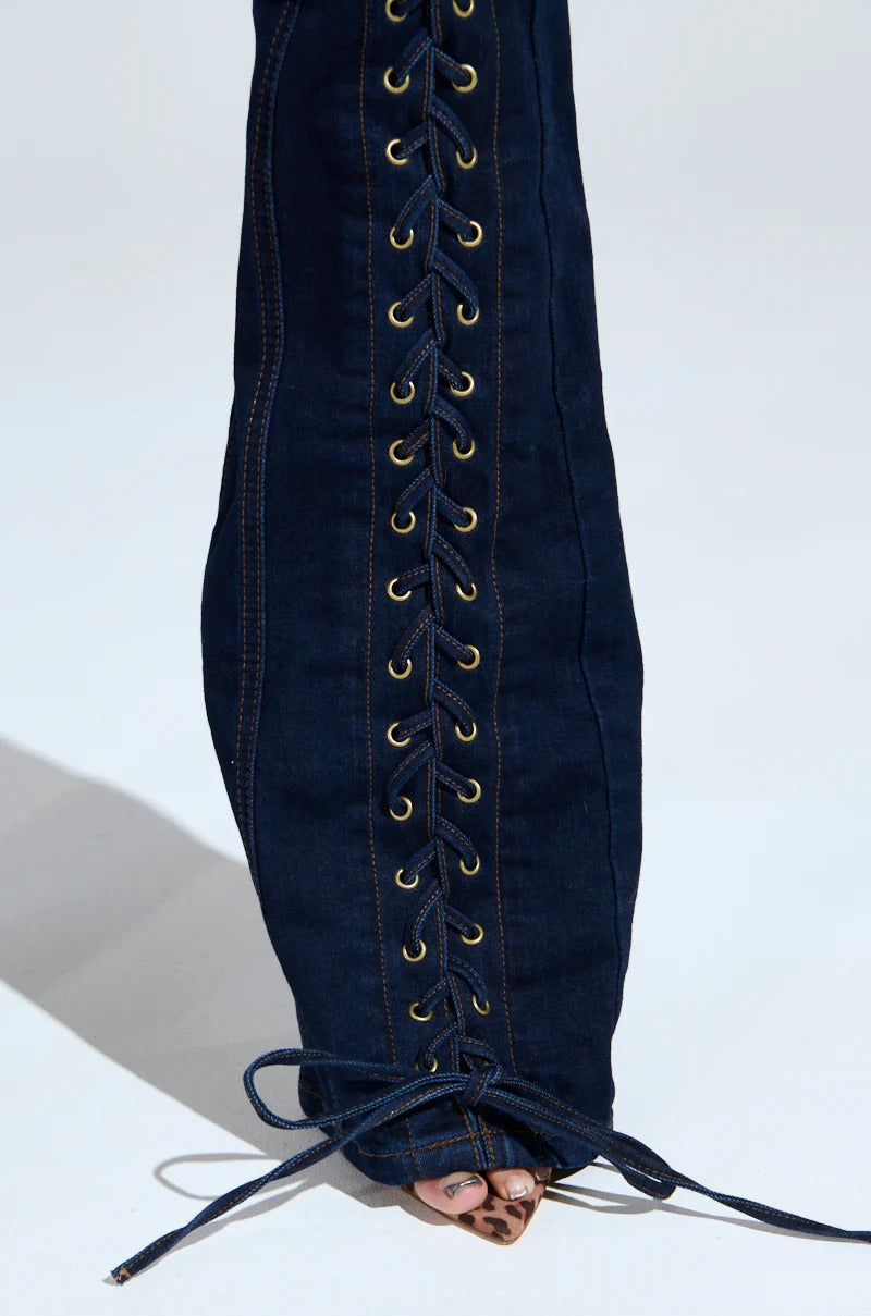 FLARE DENIM TWO PIECES SET