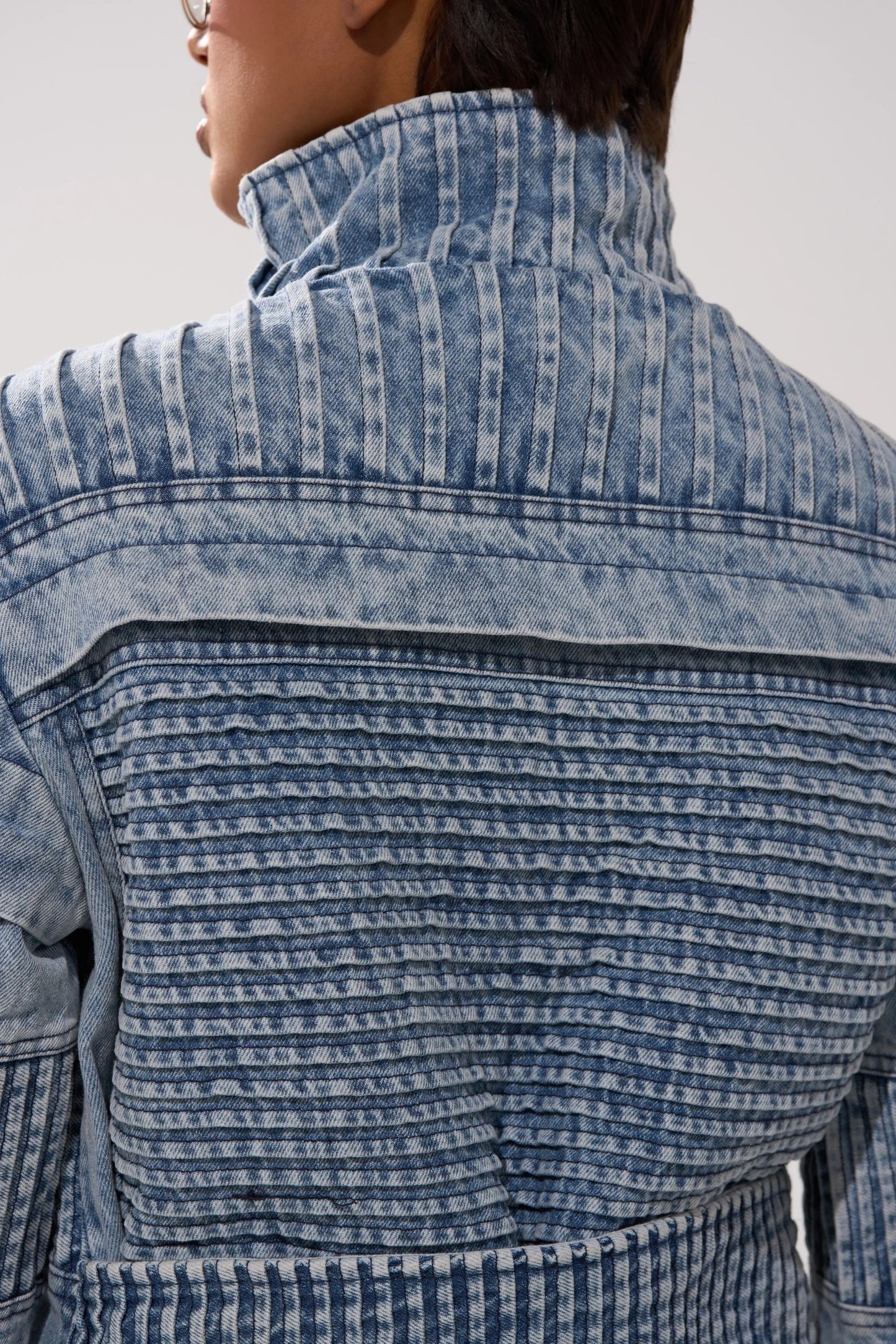 LONG DENIM TRENCH COAT