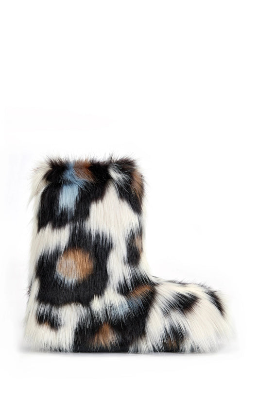ALBERT-LEOPARD FALSE FUR BOOTIE