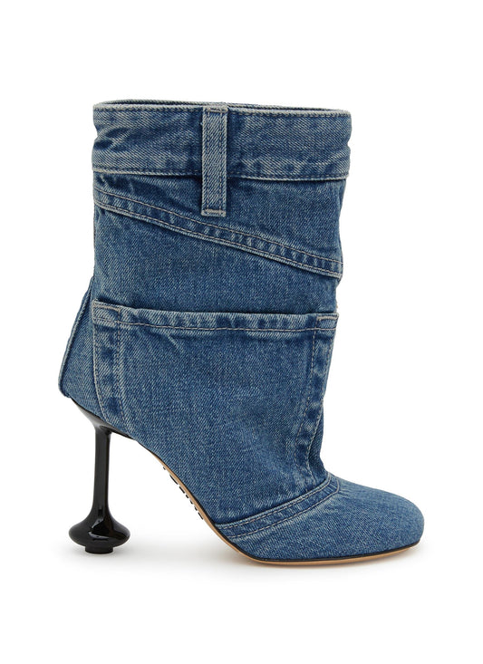 Denim Dream Sculpted Heel Boots