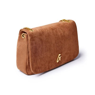 MEDIUM SUEDE FLAP BAG