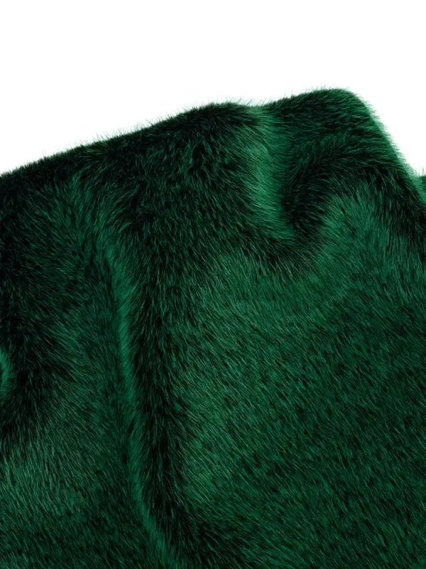 Faux Fur Vest Fall Winter Stand Collar